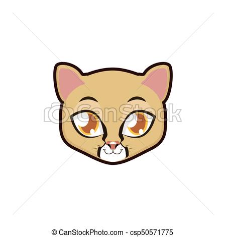 450x470 Mountain Lion Portrait Illustration Vectors Illustration