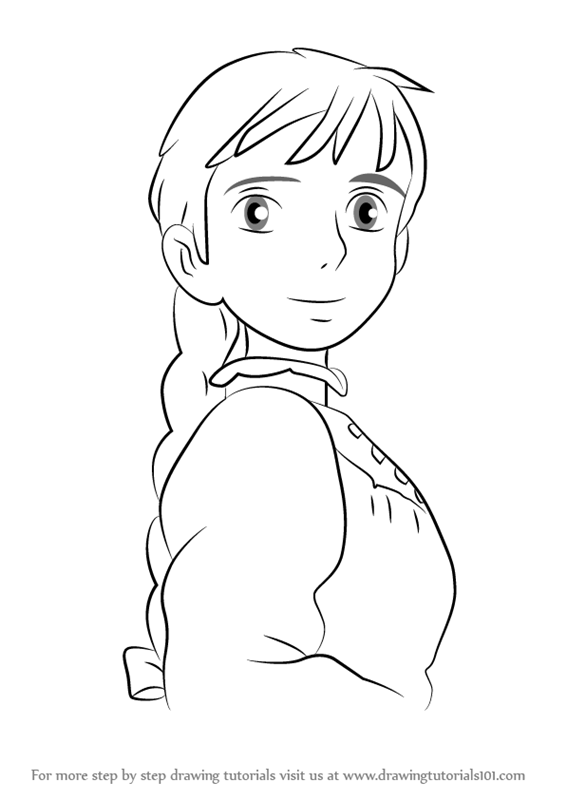 566x800 Learn How To Draw Sophie From Howl's Moving Castle (Howl's Moving