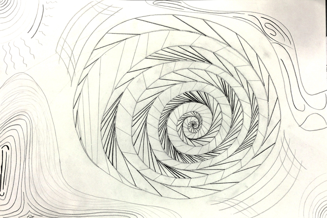 1071x715 Moving Lines Drawing