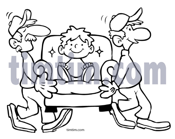 571x453 Free Drawing Of Moving Men Bw From The Category Occupations +