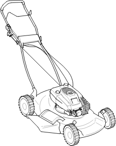 238x300 Push Mower By @jicjac, Technical Drawing Of A Lawn Mower.,
