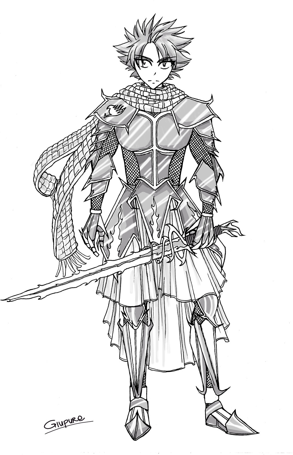 1024x1588 Fire Knight Natsu By Giupear