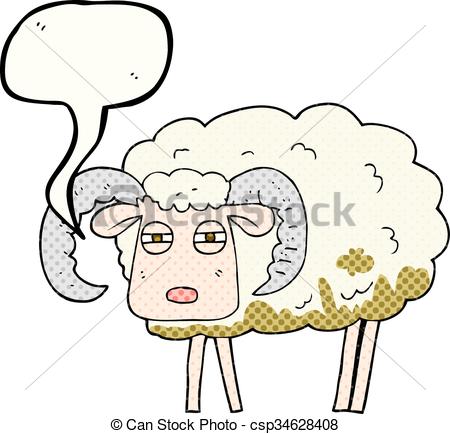 450x434 Freehand Drawn Comic Book Speech Bubble Cartoon Ram Covered