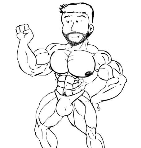 455x480 My Hot Guy Drawing