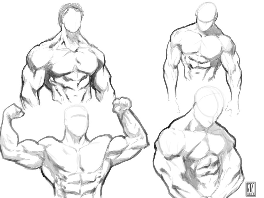 900x675 Collection Of Muscle Man Drawing High Quality, Free Cliparts