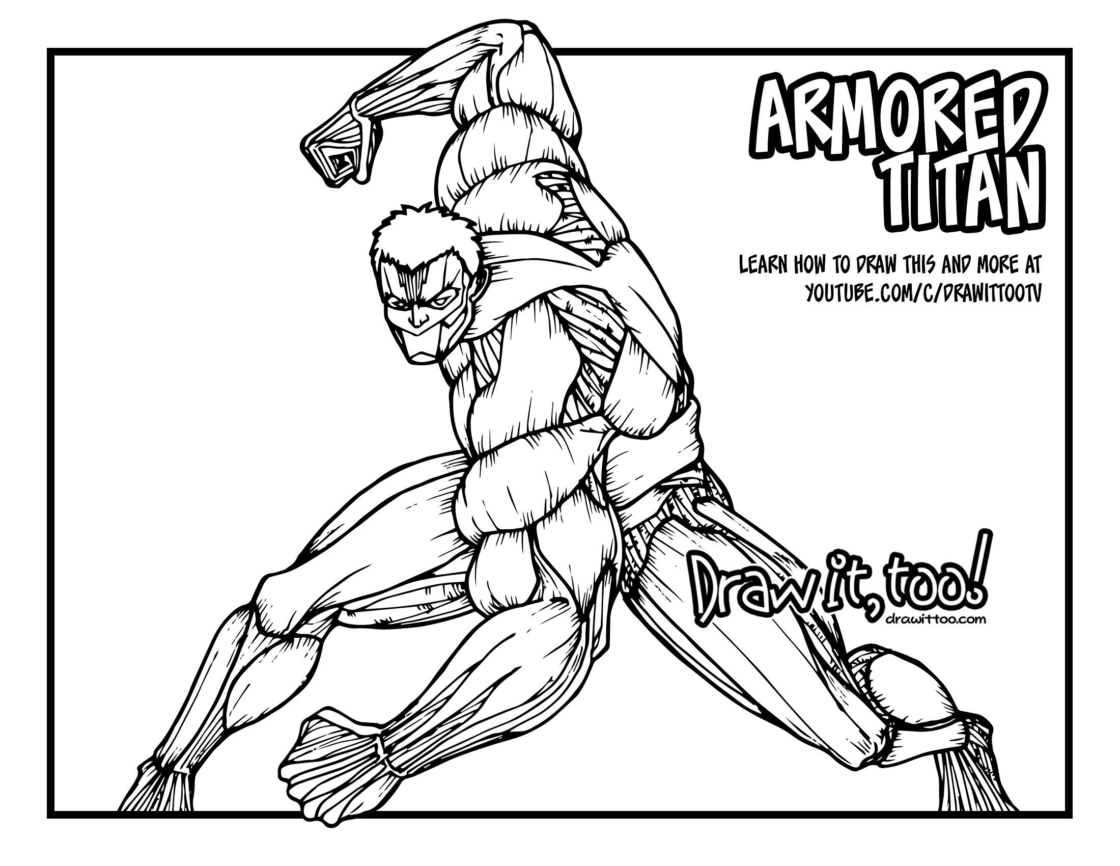 2200x1700 Armored Titan (Attack On Titan) Tutorial Draw It, Too!
