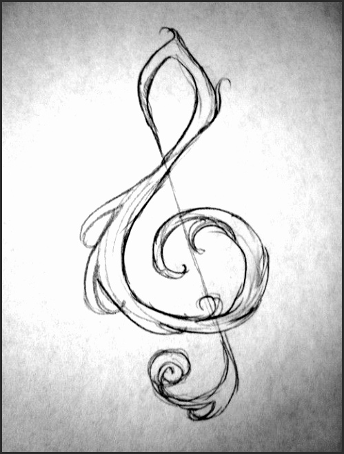 499x658 Collection Of Music Drawing Ideas Easy High Quality, Free