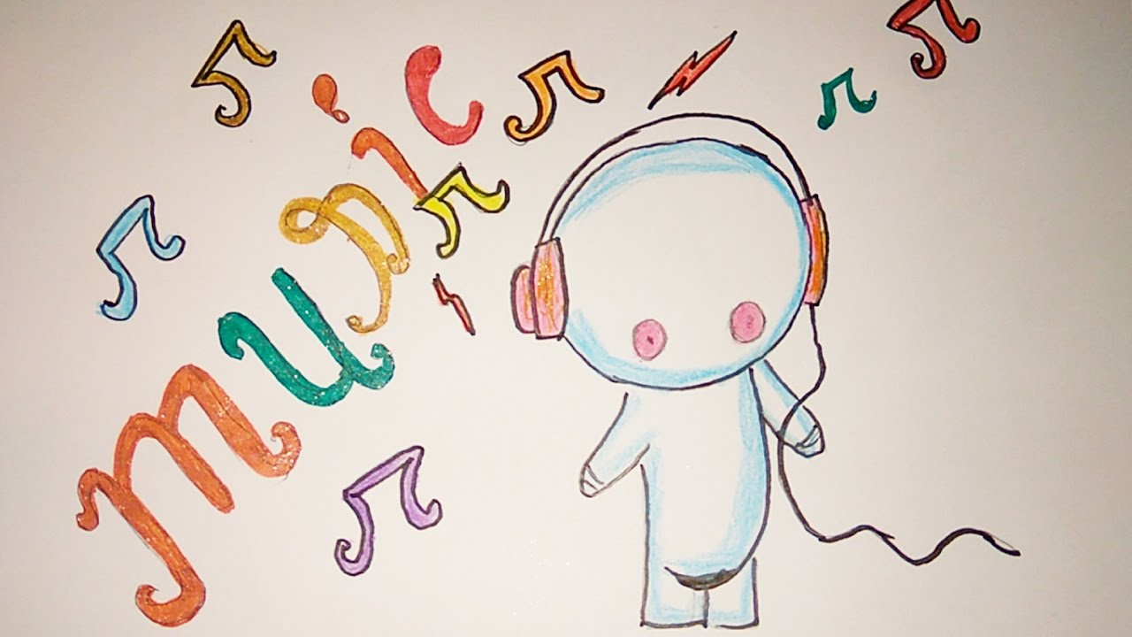 1280x720 Very Easy Cutie Pie Drawing, Cutie Pie Listening Music Poster