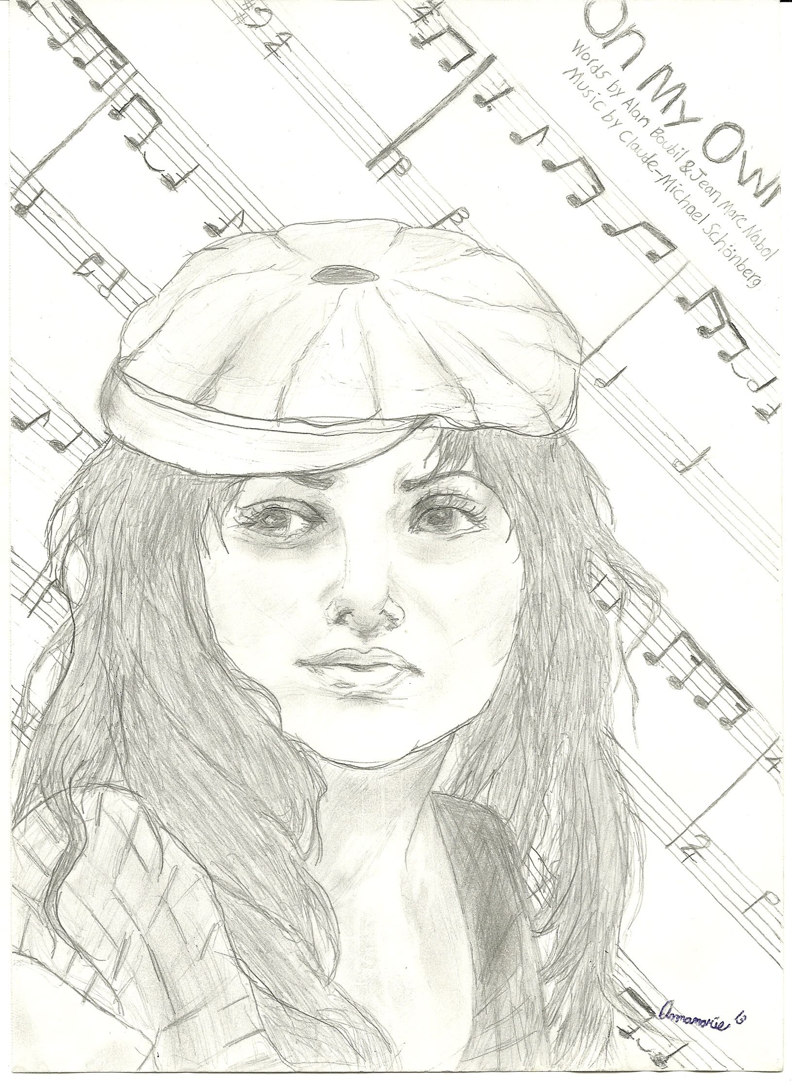 1630x2226 Samantha Barks As Eponine. Sketch By Annamarie Carmela Mastrey