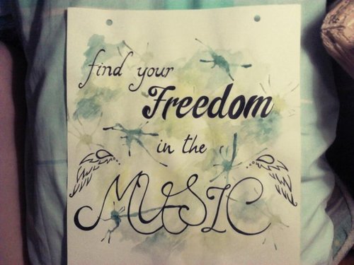 500x375 Find Your Freedom In The Music (Ailicamia's Drawing) Via Tumblr