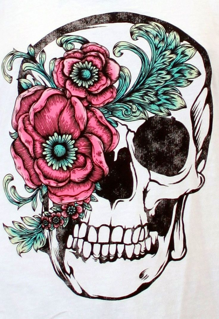 704x1024 Flower Skull Drawing Tumblr Images About Oldies Drawing