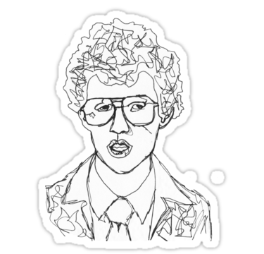 375x360 Napoleon Dynamite Stickers By Kieraparle Redbubble
