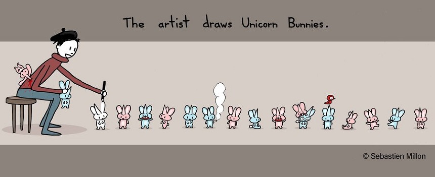 860x351 Drawing Unicorn Bunnies
