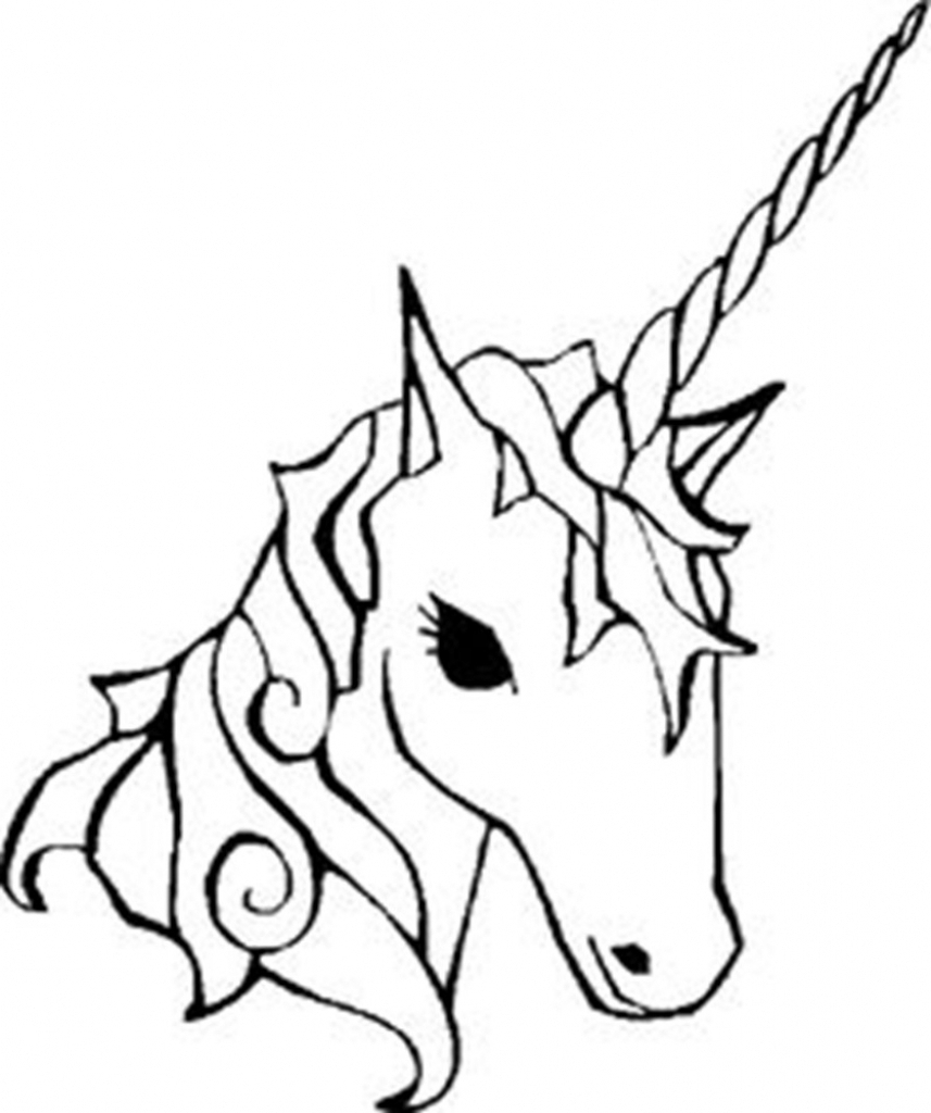 857x1024 Collection Of Easy Unicorn Drawing High Quality, Free