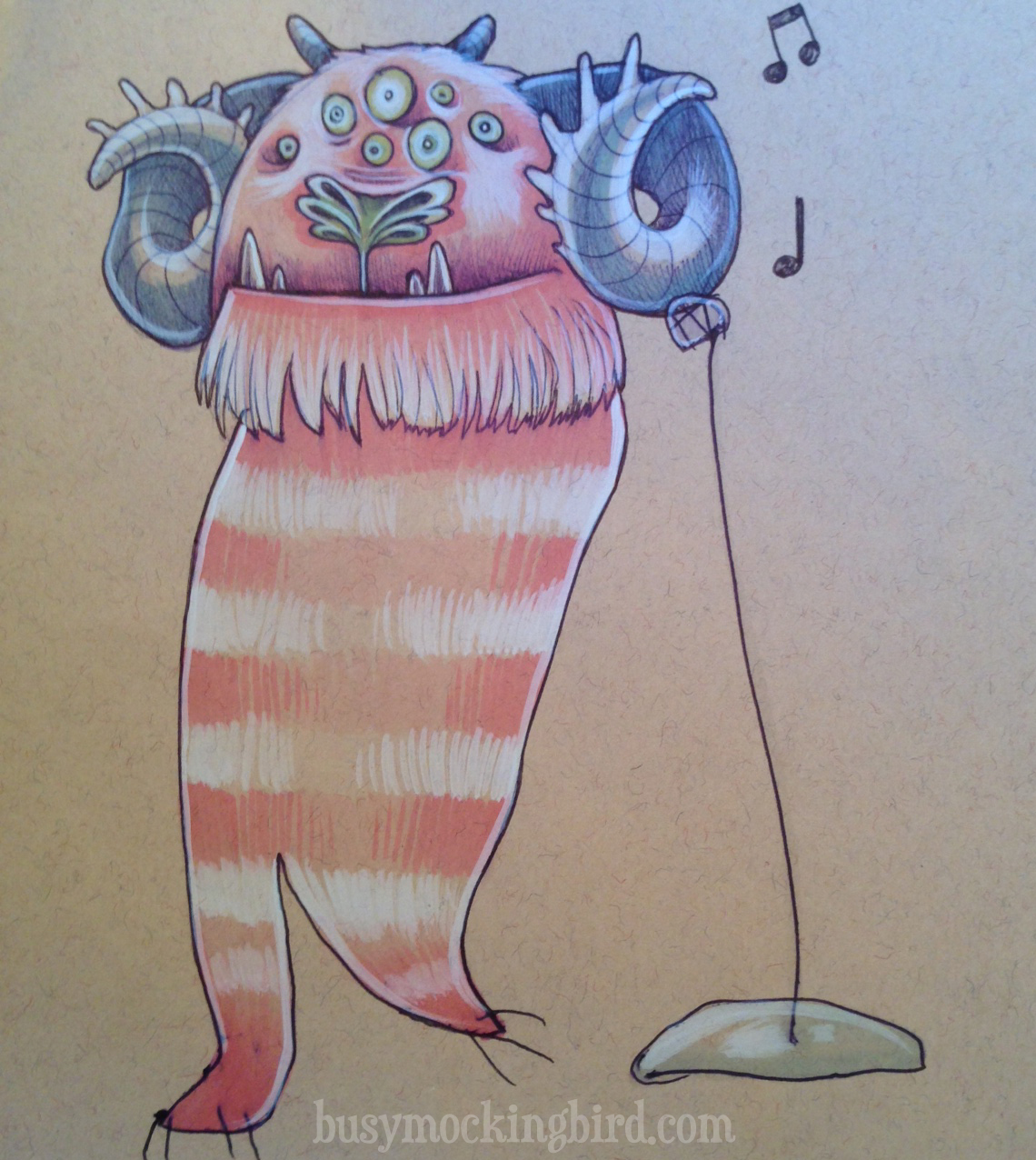 1140x1276 Draw Busy Mockingbird