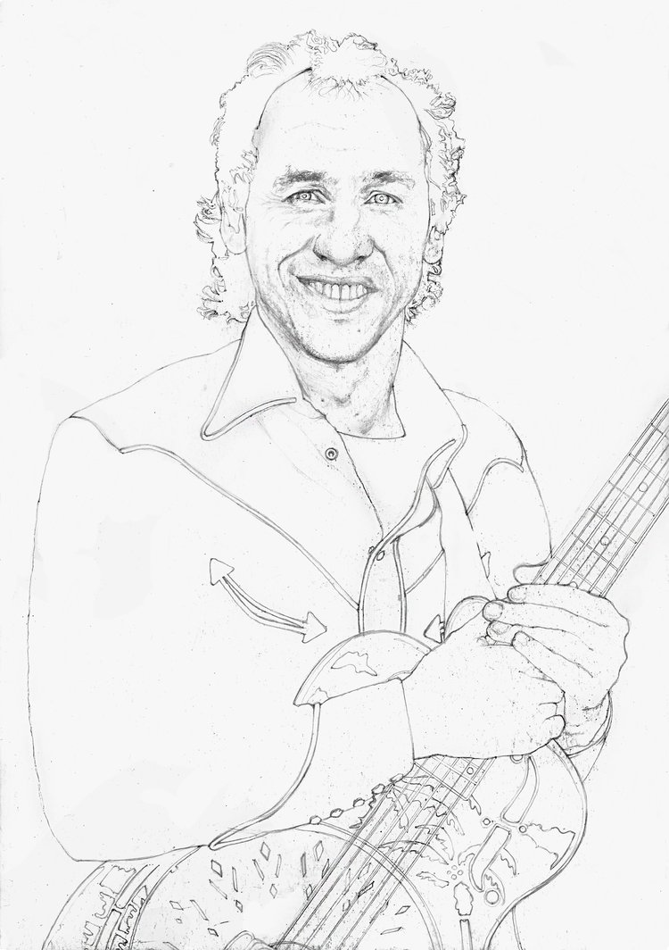 750x1064 Mark Knopfler National Guitar Style O Sketch By Yankeestyle94