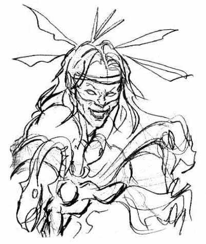 402x476 Eagle Man Drawing