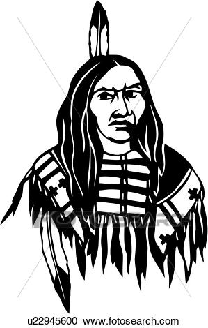 299x470 Native American Clipart Face 3736030