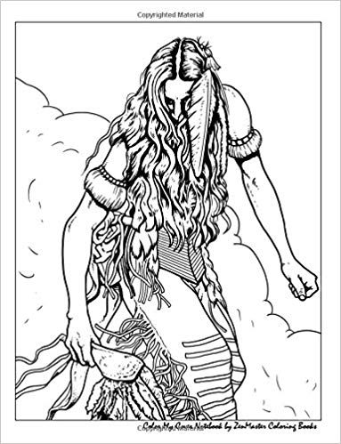 383x499 Color My Cover Notebook (Native American Woman) Therapeutic