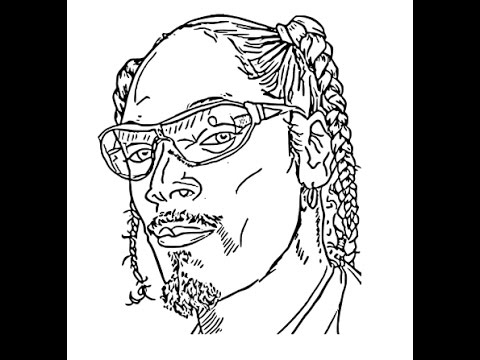 480x360 How To Draw Snoop Dogg Face Sketch Drawing Step By Step