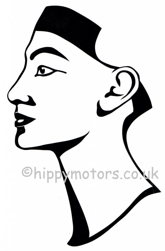 526x800 Nefertiti Bust Goddess Car Decal Sticker Hippy Motors Car
