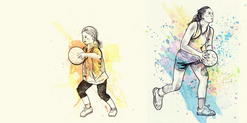 The best free Netball drawing images. Download from 37 free drawings of ...