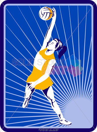 340x461 Stock Illustration Of Old Fashioned Cartoon Drawing Of Netball