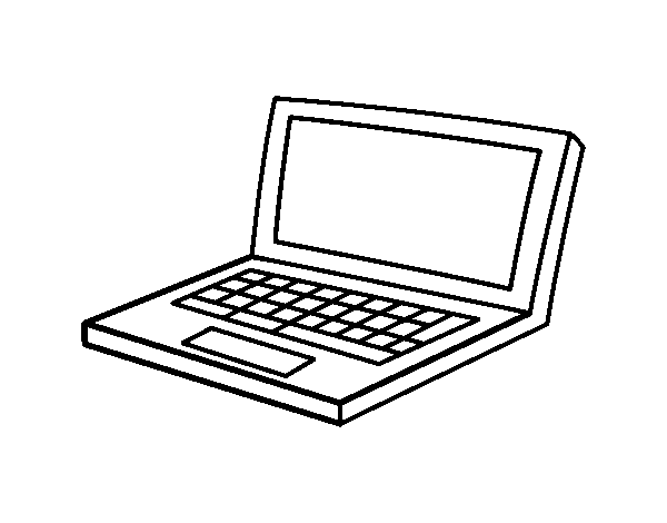 600x470 Netbook Coloring Page