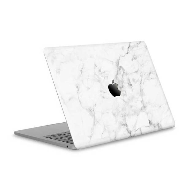 600x600 Classic White Marble Cover Skin For Macbook