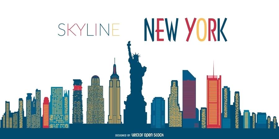 New York Skyline Silhouette Drawing at GetDrawings | Free download