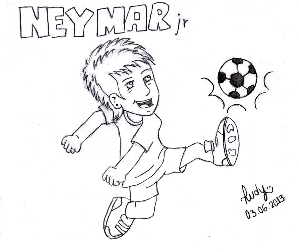1024x864 Collection Of Neymar Cartoon Drawing High Quality, Free