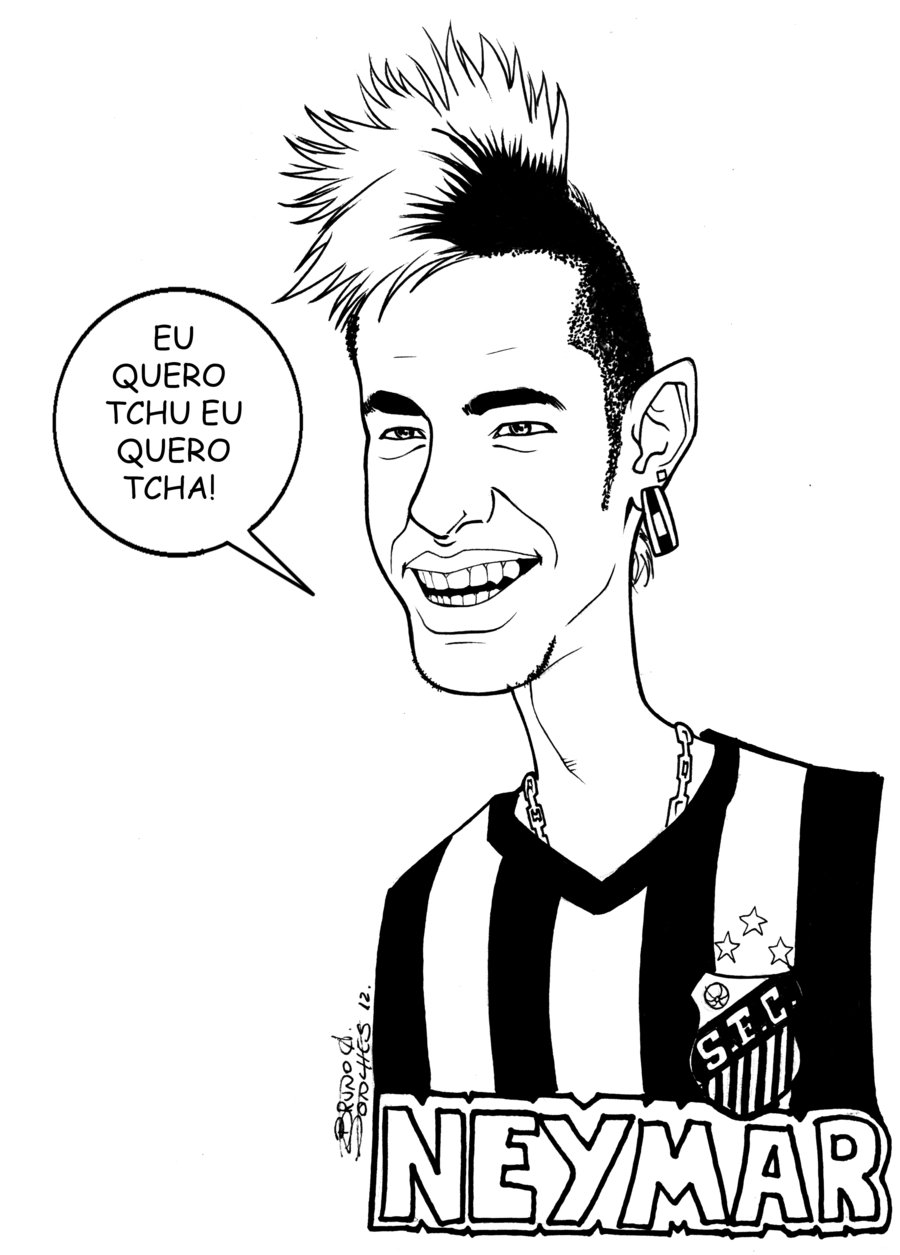 900x1255 Neymar Caricature By Brunoultimate
