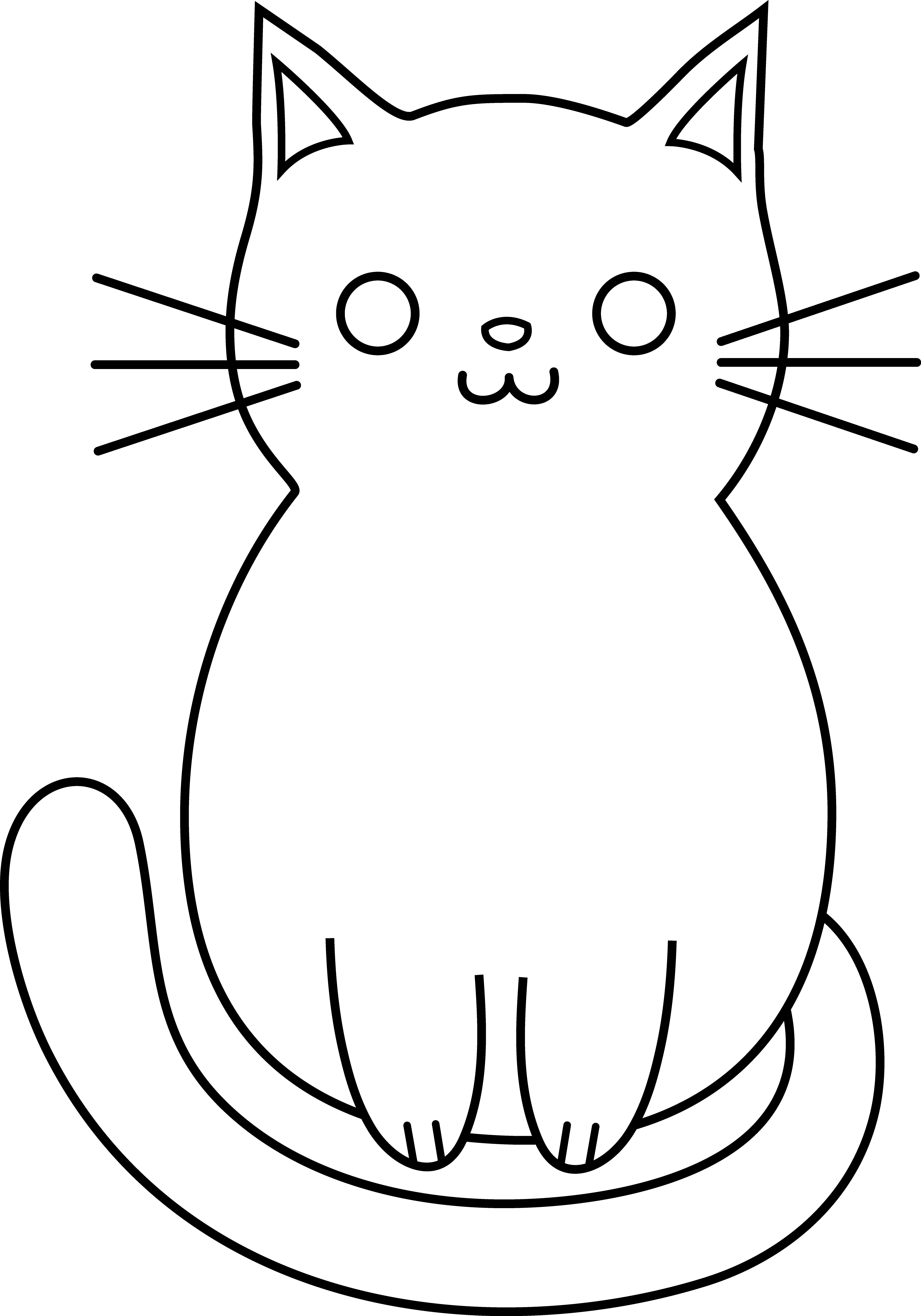 3528x5039 Simple Cat Drawing Simple Cat Face Drawing Nice Concept Of Cat