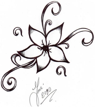 400x451 Easy Flower Drawings How To Draw An Easy Flower Step Nice Looking
