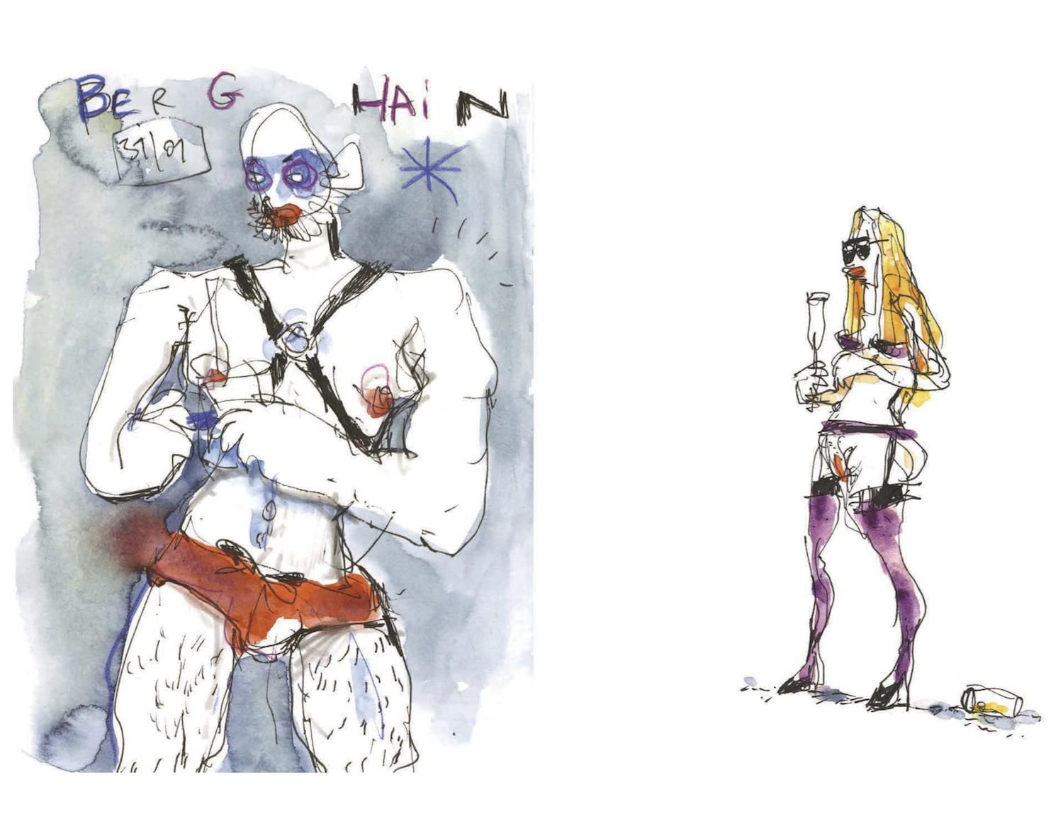 1500x1159 Sketches From The Hedonistic Berlin Nightclubs Where Photography