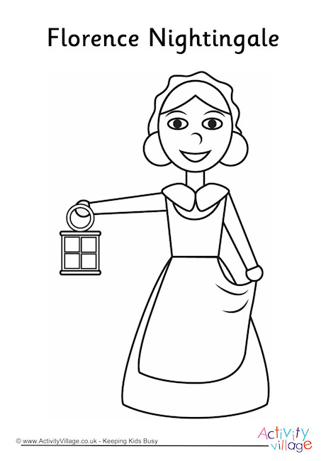 460x650 Florence Nightingale Colouring Page