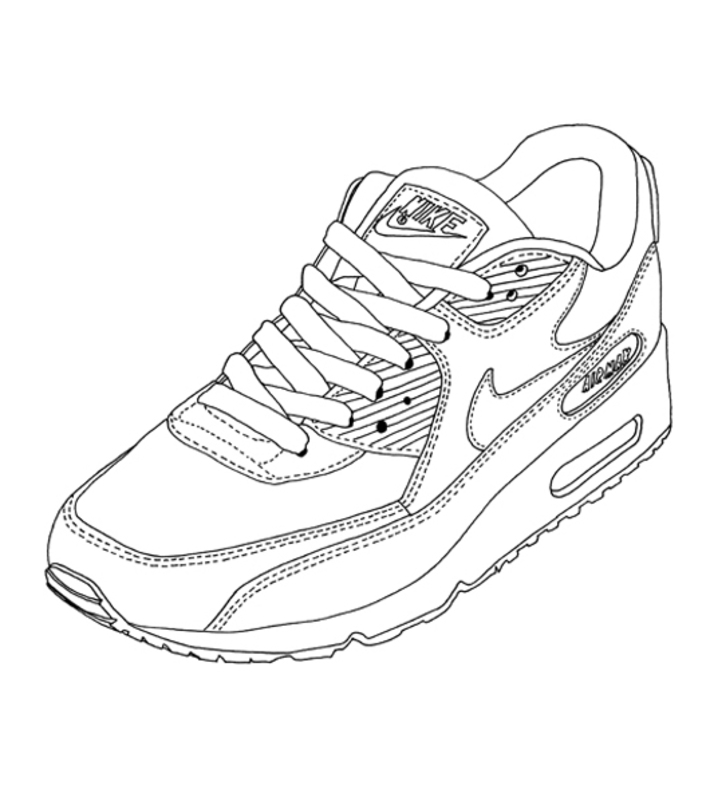 Nike Air Max 90 Drawing at GetDrawings | Free download