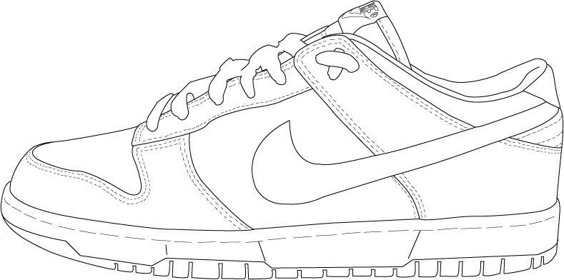 Nike High Tops Drawing at GetDrawings | Free download