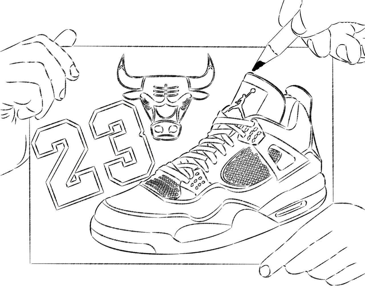 1280x1024 Air Jordan Drawings