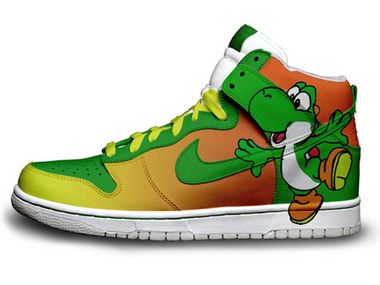 380x285 Nike Dunks Yoshi Sb High Top Shoes [Super Mario Shoes 1011