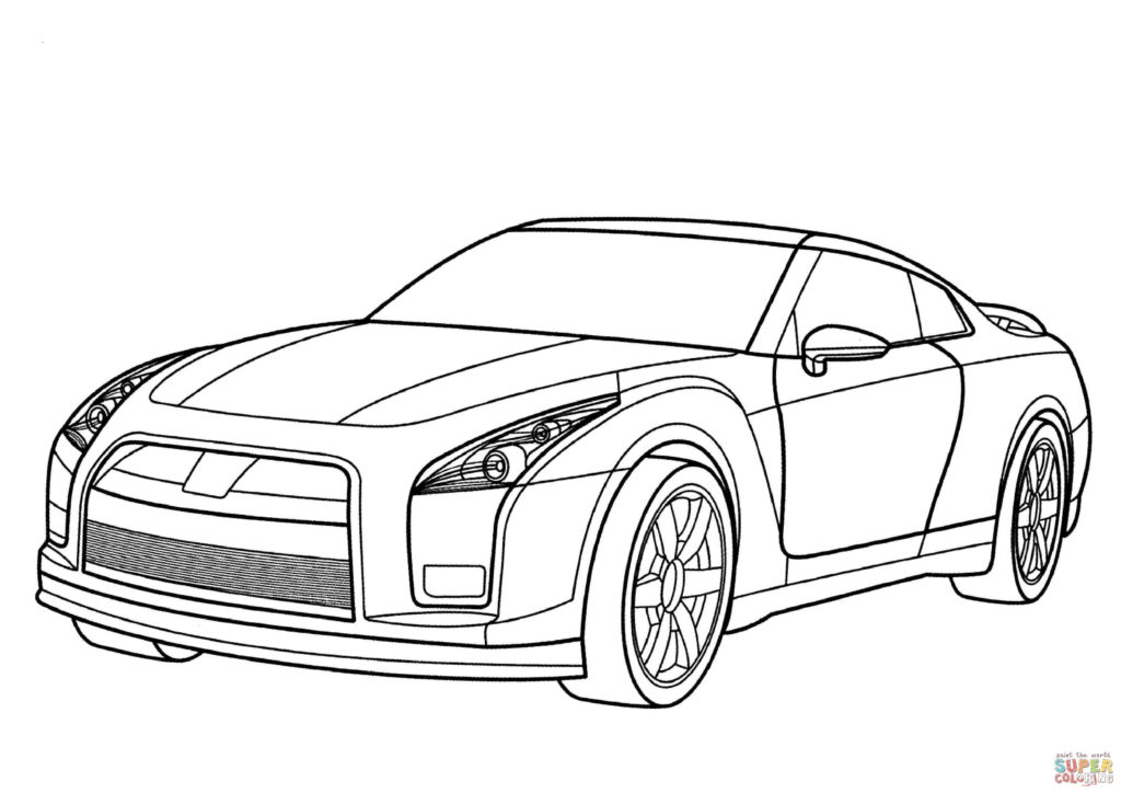 1024x724 Coloring Pages Nissan Gtr Lovely Gtr Drawing