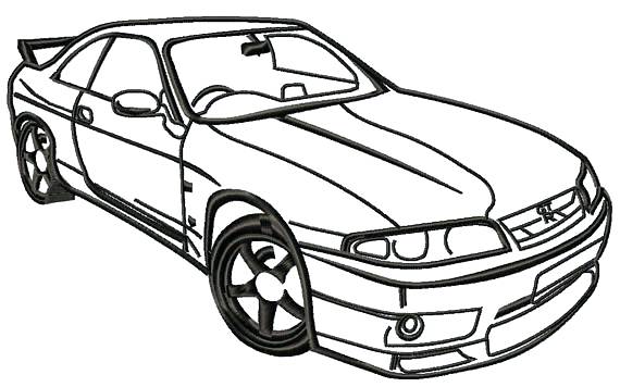 570x356 Nissan Gtr Drawing