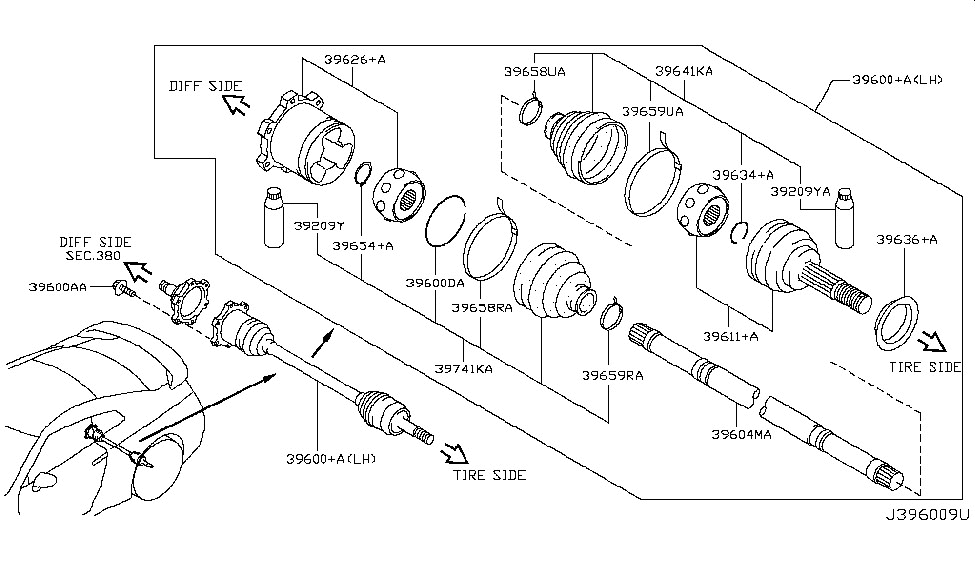 975x566 2011 Nissan Gt R Rear Drive Shaft Parts Listing
