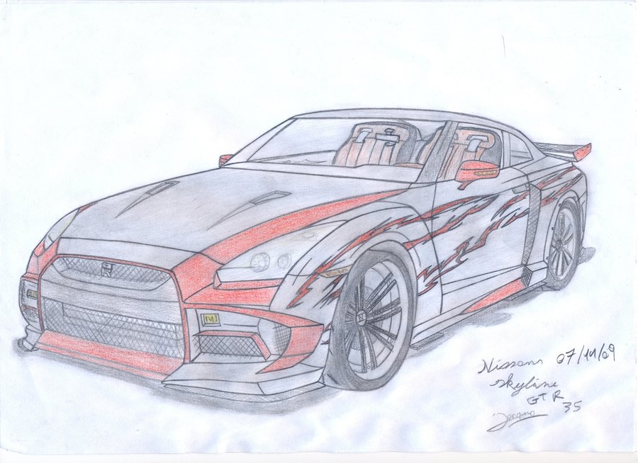 900x654 Nissan Skyline Gtr R35 By Dereck Lunar