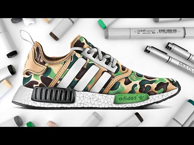 640x480 Stephen Ward Drawing Bape X Adidas Nmd