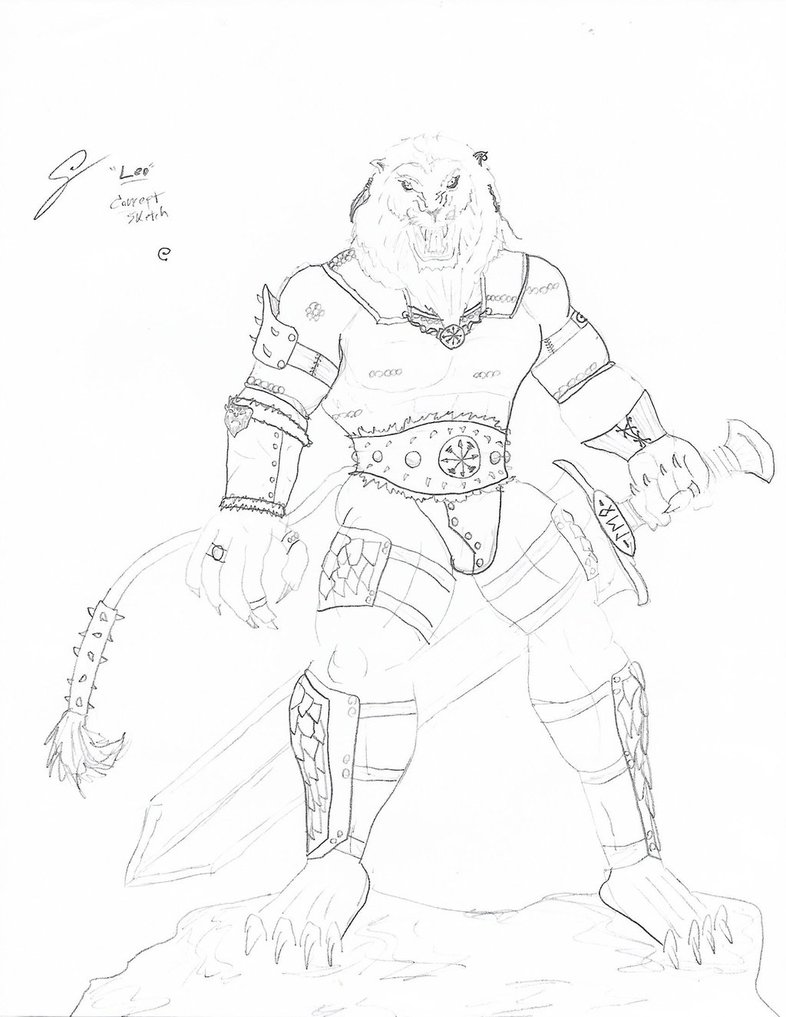 786x1017 Leo Sketch Normal By Emeraldgrizzly