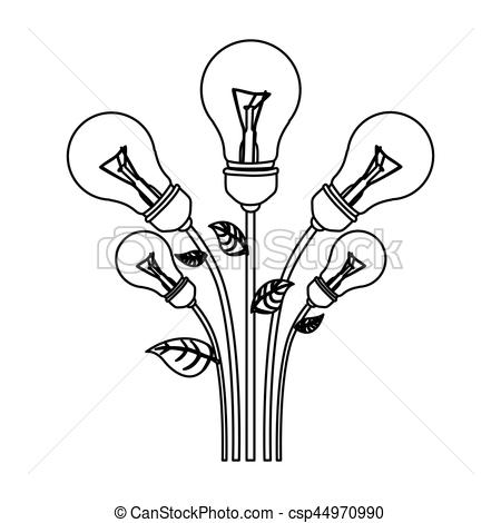 450x470 Normal Save Bulbs Plant Icon, Vector Illustration Design Eps
