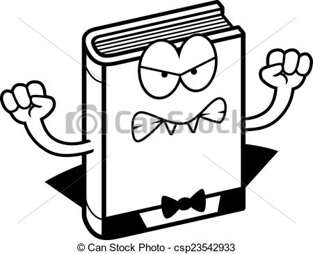 450x366 Angry Cartoon Horror Novel. A Cartoon Illustration Of A Vectors