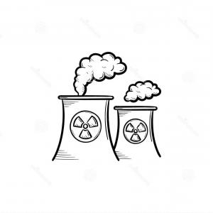 300x300 Photostock Vector Drawing Nuclear Power Station Energy Pollution