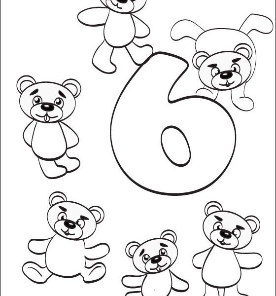 560x600 Number 6 Coloring Sheet Coloring Page